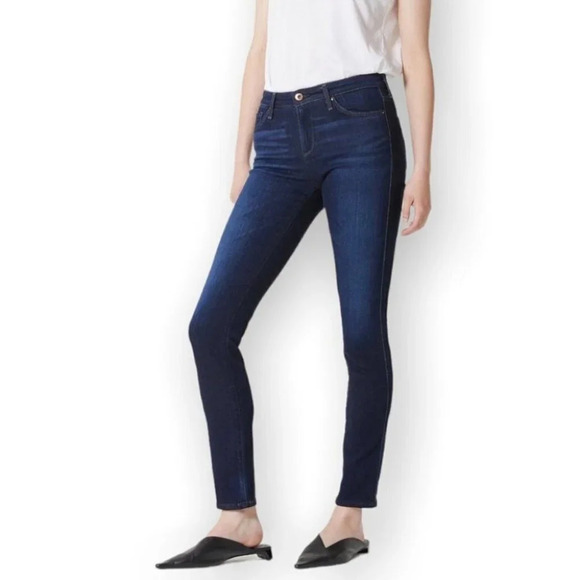 AG Adriano Goldschmied  The Prima Mid-rise Cigarette Blue Jean 27R - Picture 1 of 15